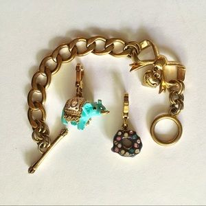 Juicy Couture Charm Bracelet and Charms.